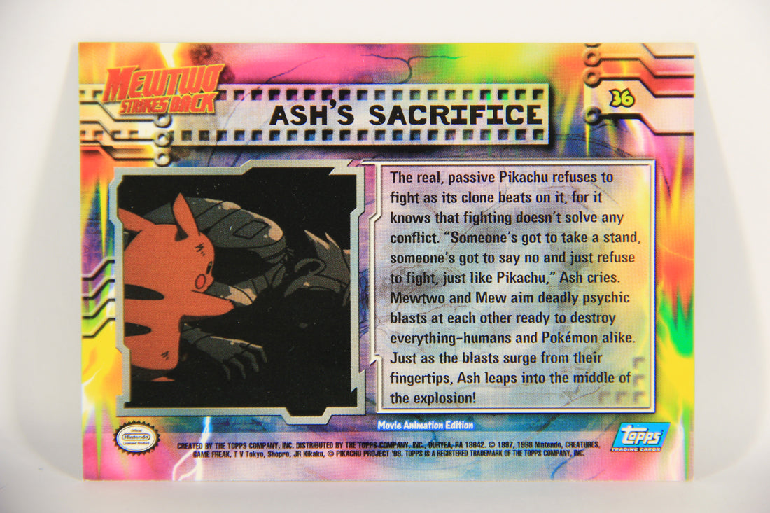 Pokémon Card First Movie #36 Ash's Sacrifice Blue Logo 1st Print ENG L020834