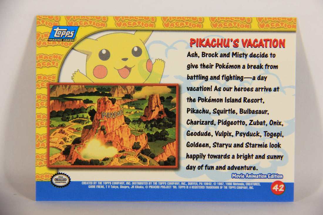 Pokémon Card First Movie #42 Pikachu's Vacation Blue Logo 1st Print ENG L020838