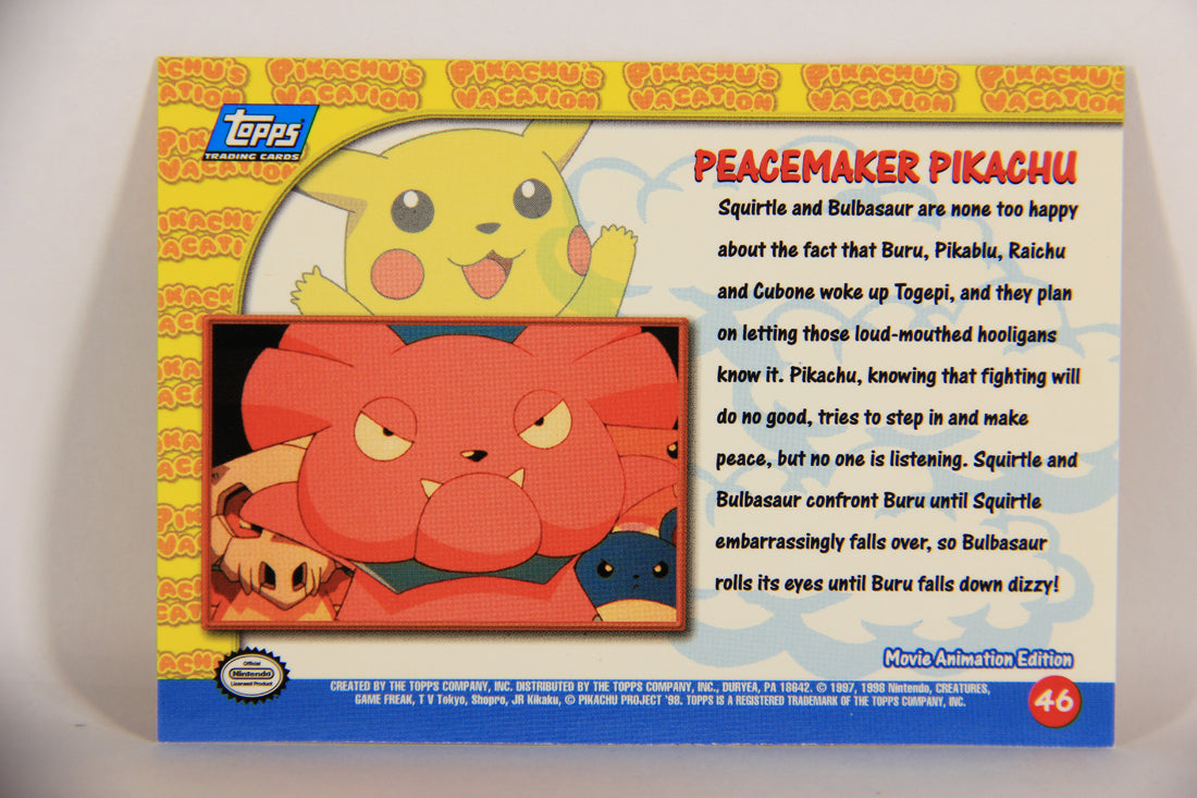 Pokémon Card First Movie #46 Peacemaker Pikachu Blue Logo 1st Print ENG L020839