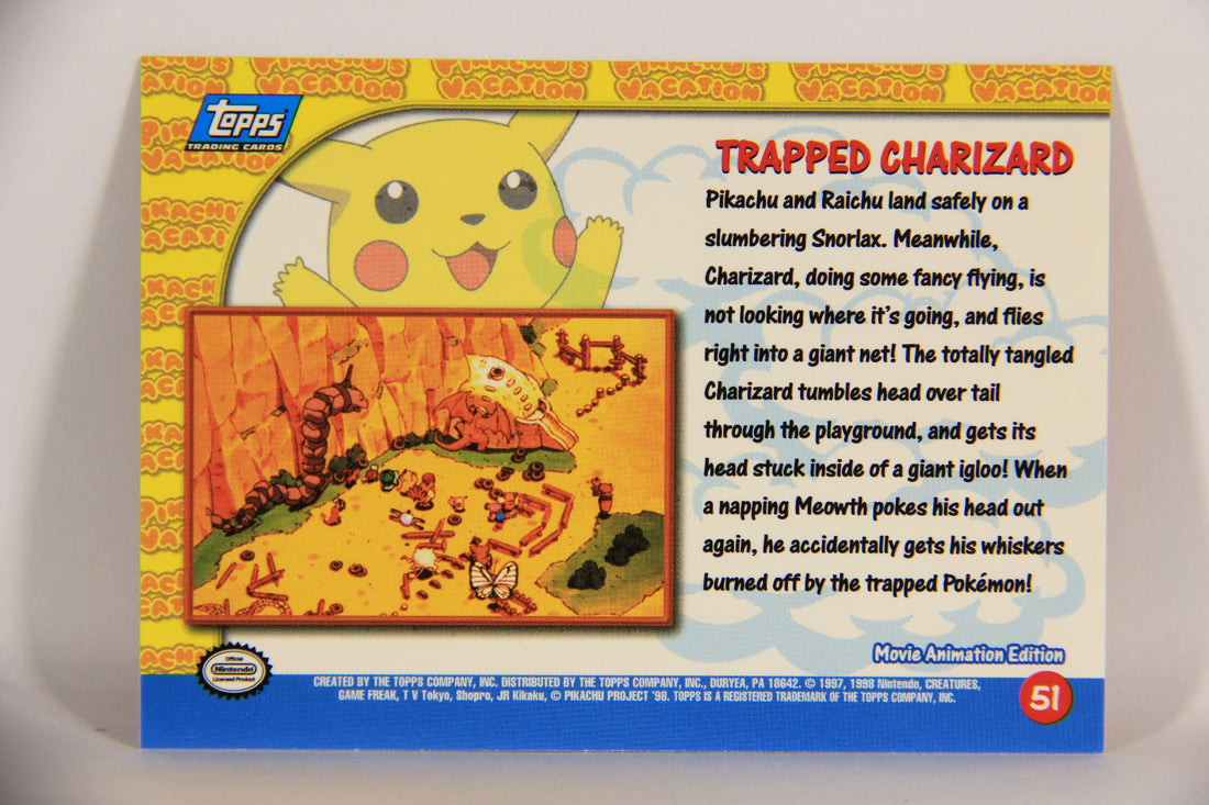 Pokémon Card First Movie #51 Trapped Charizard Blue Logo 1st Print ENG L020840