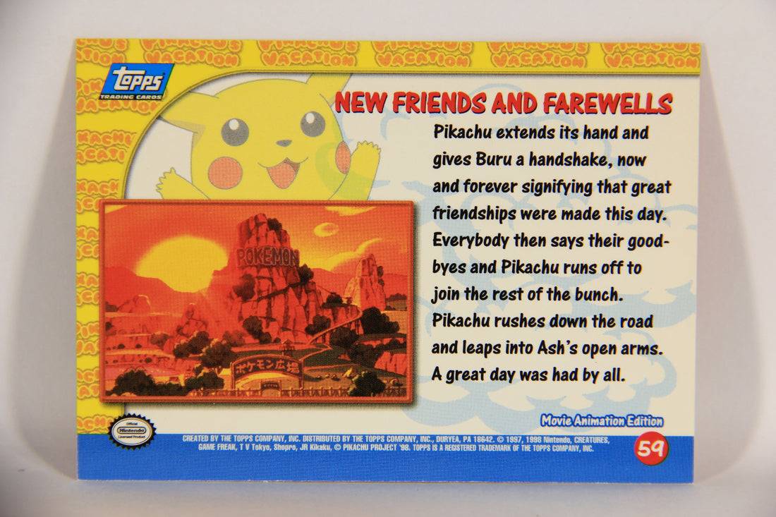 Pokémon Card First Movie #59 New Friends And Farewells Blue Logo 1st Print ENG L020845