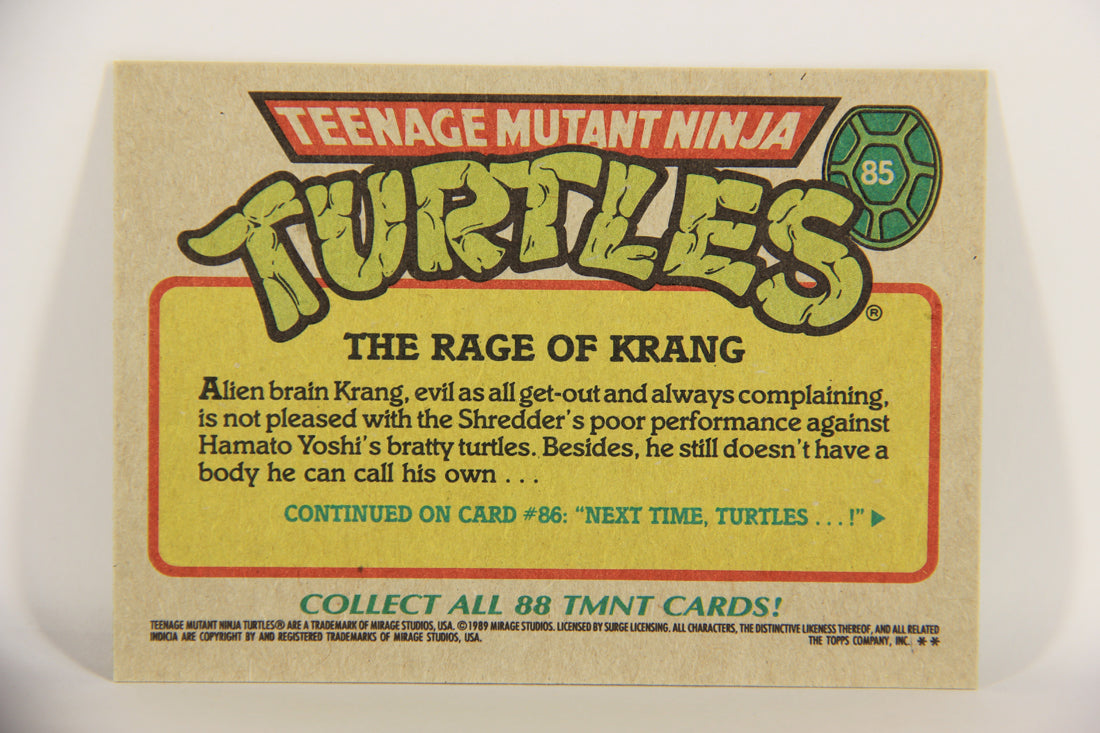 Teenage Mutant Ninja Turtles 1989 Trading Card #85 The Rage Of Krang ENG L020886