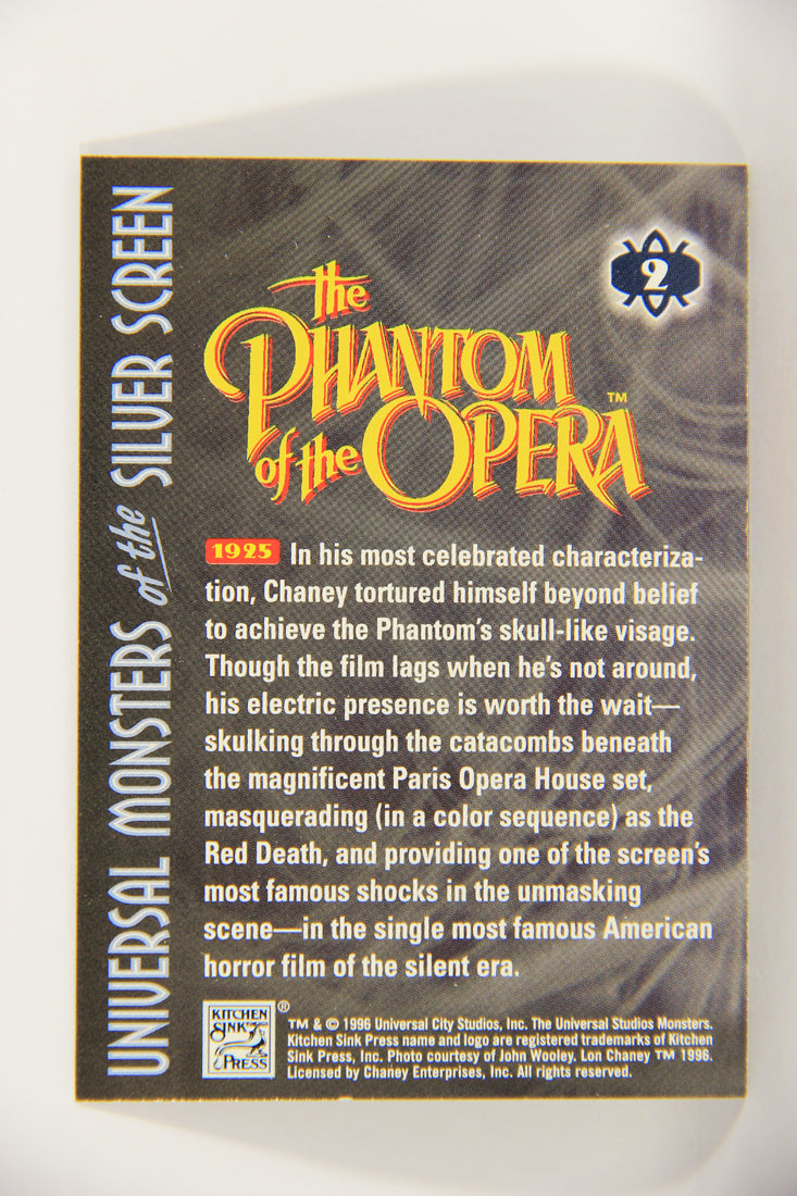 Universal Monsters Of The Silver Screen 1996 Card #2 Phantom Of The Opera 1925 L020891