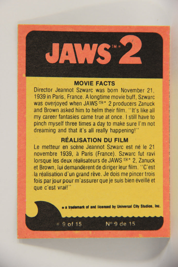 Jaws 2 - 1978 Trading Card #6 Demolishing A Boat FR-ENG Canada O-Pee-Chee L020901