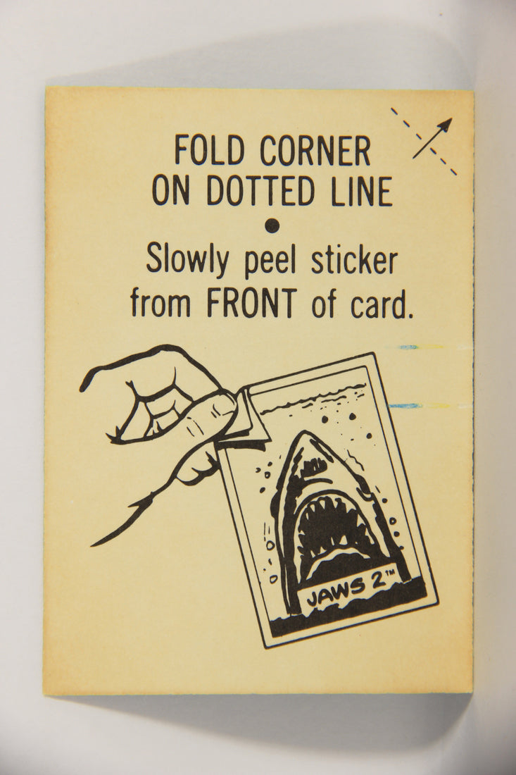 Jaws 2 - 1978 Trading Card Sticker #3 The Jaws Of Death ENG O-Pee-Chee L020957