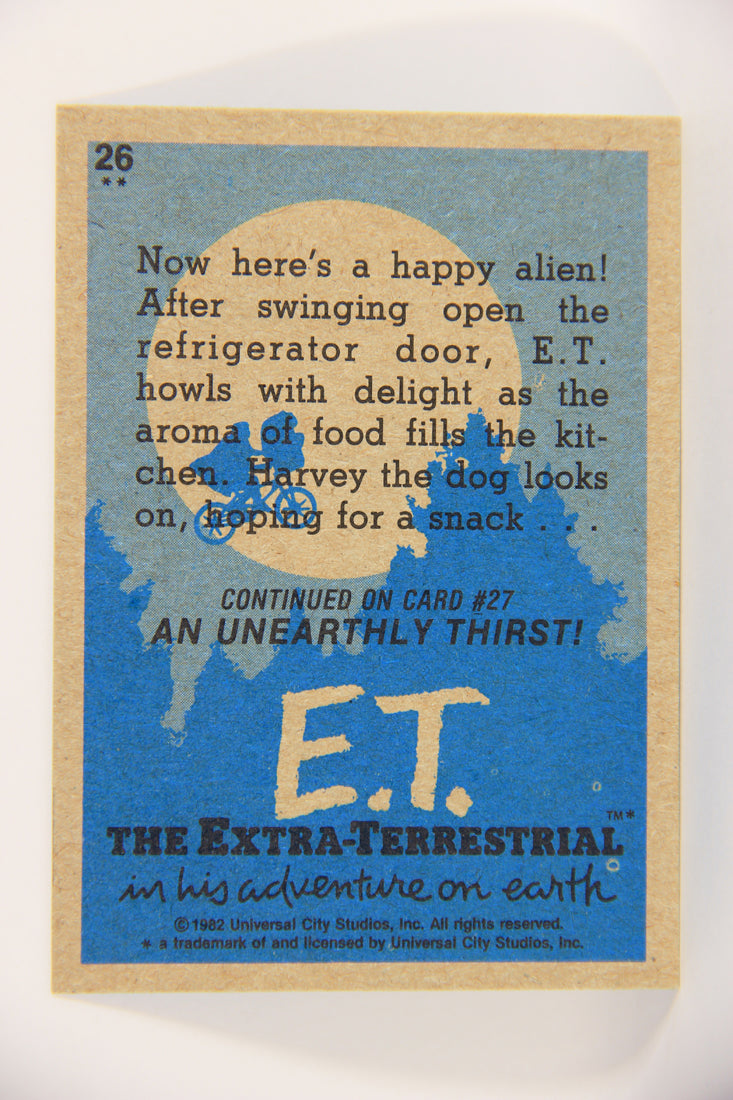 E.T. The Extra-Terrestrial 1982 Trading Card #26 Time For A Snack ENG Topps L020991