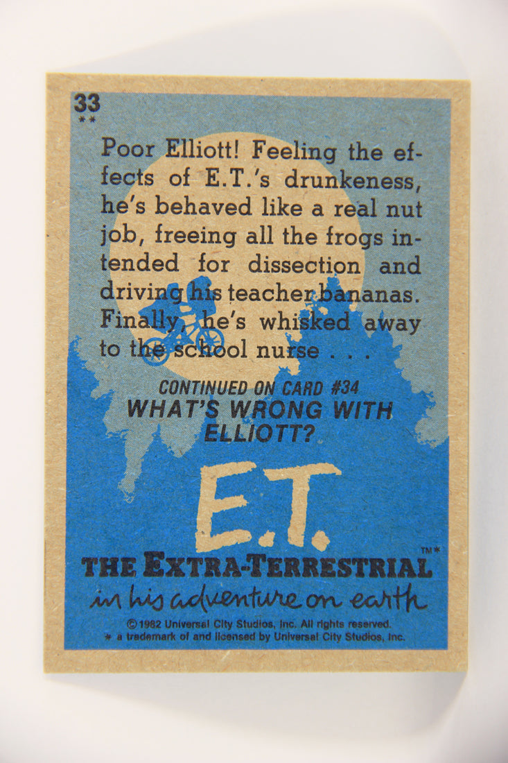 E.T. The Extra-Terrestrial 1982 Trading Card #33 Trouble For Elliott ENG Topps L020998