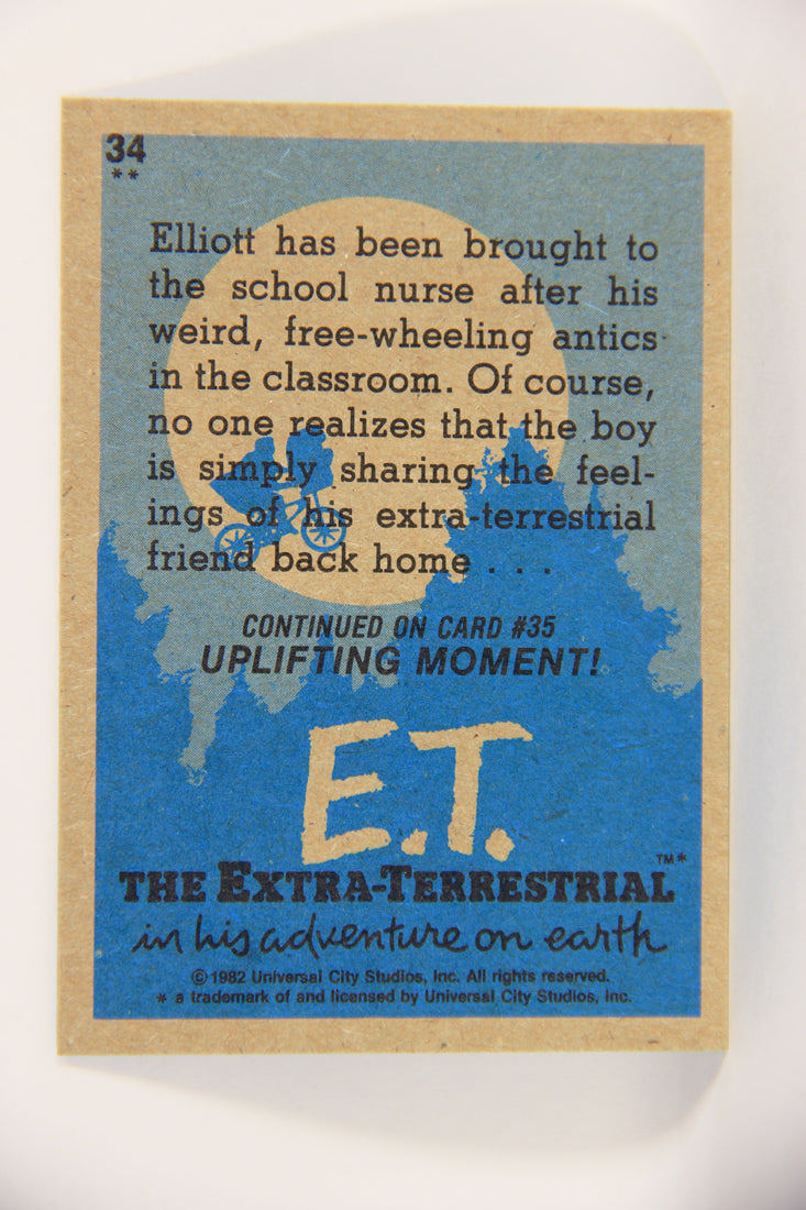 E.T. The Extra-Terrestrial 1982 Card #34 What's Wrong With Elliott ENG Topps L020999