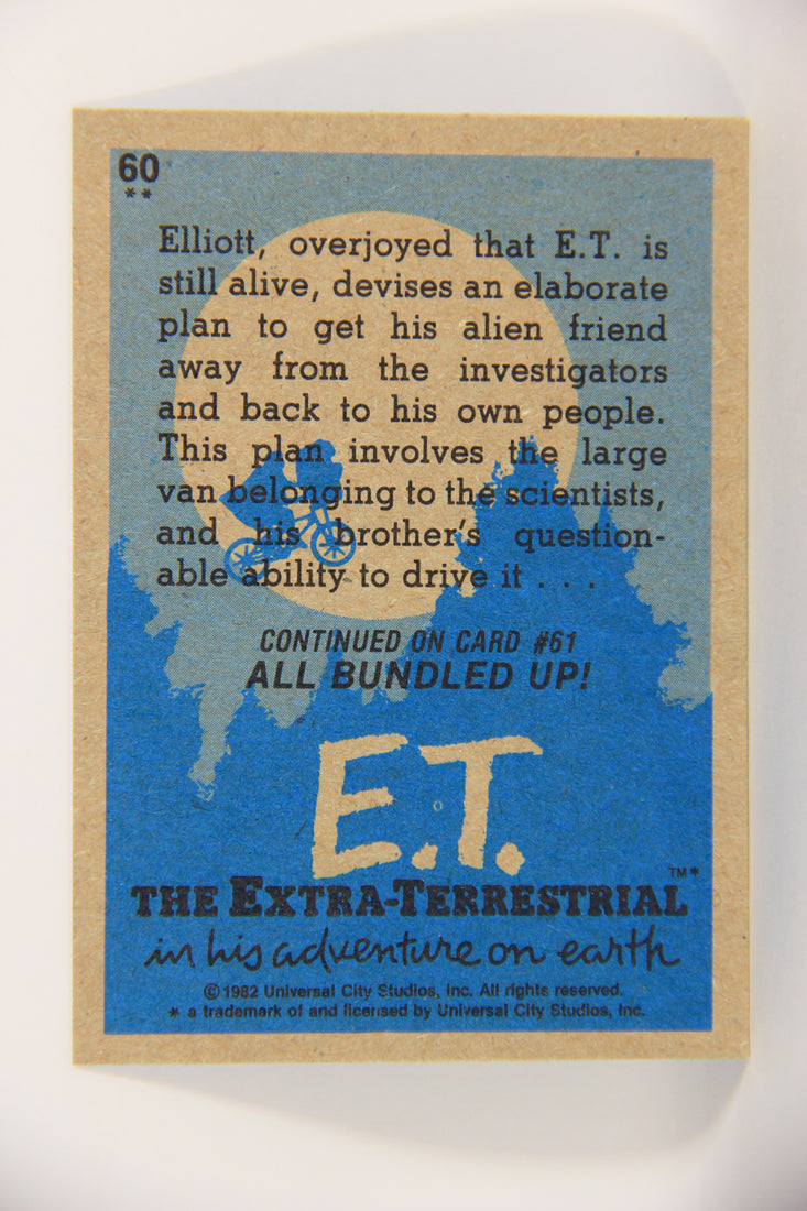 E.T. The Extra-Terrestrial 1982 Trading Card #60 The Escape Plan ENG Topps L021025