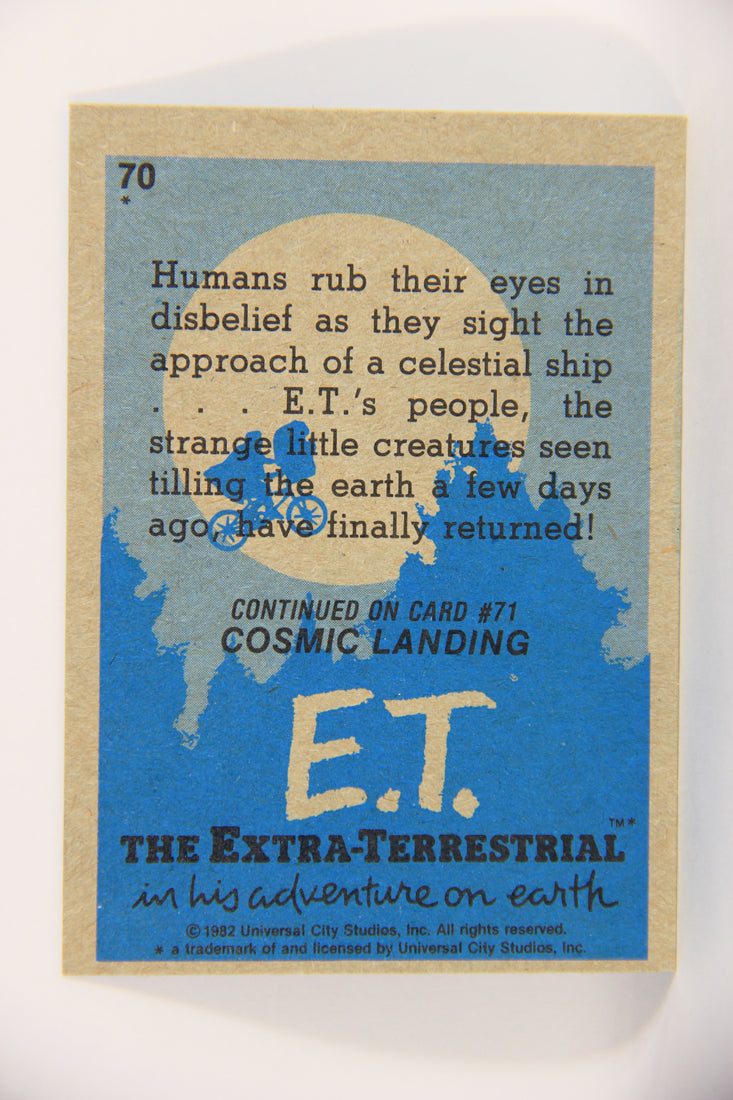 E.T. The Extra-Terrestrial 1982 Card #70 The Spaceship Is Coming ENG Topps L021035