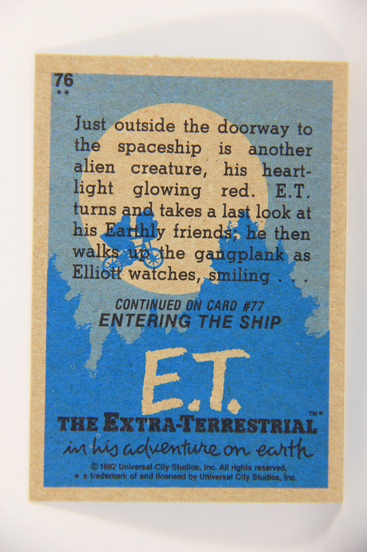 E.T. The Extra-Terrestrial 1982 Trading Card #76 A Final Farewell ENG Topps L021041