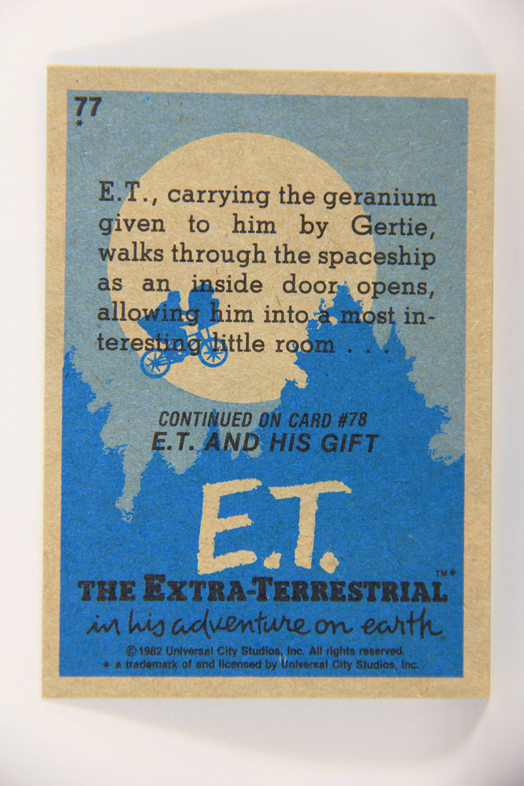 E.T. The Extra-Terrestrial 1982 Trading Card #77 Entering The Ship ENG Topps L021042