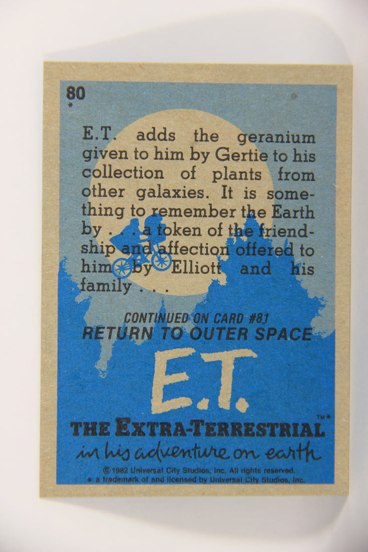 E.T. The Extra-Terrestrial 1982 Trading Card #80 Interstellar Garden ENG Topps L021045