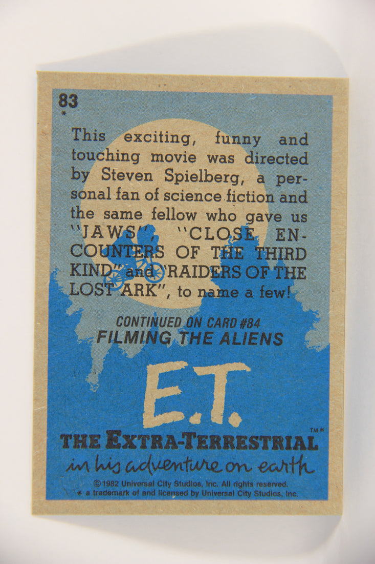 E.T. The Extra-Terrestrial 1982 Trading Card #83 E.T.'s Director ENG Topps L021048