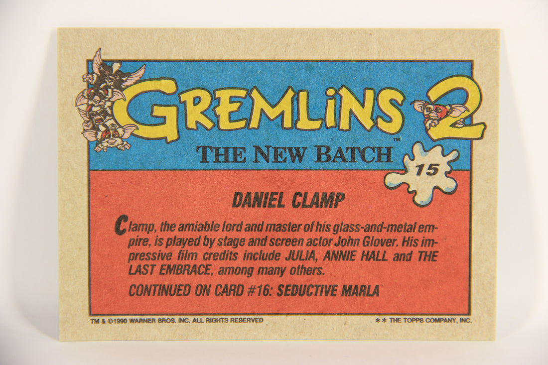 Gremlins 2 The New Batch 1990 Trading Card #15 Daniel Clamp ENG L021070