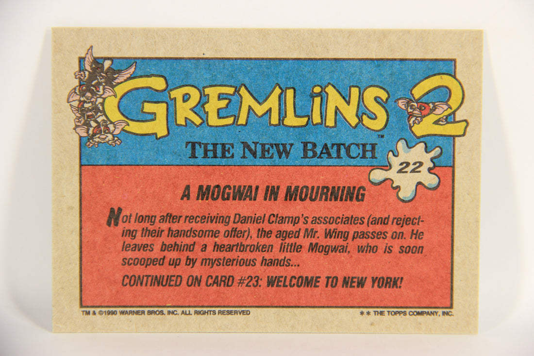 Gremlins 2 The New Batch 1990 Trading Card #22 A Mogwai In Mourning ENG L021072