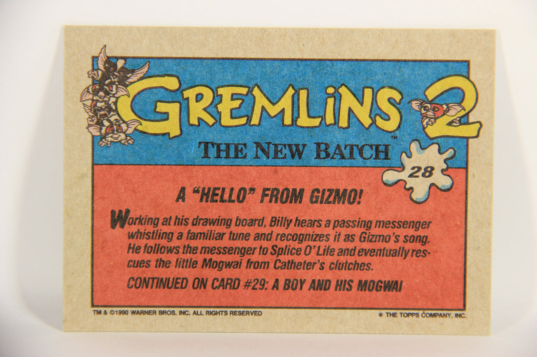 Gremlins 2 The New Batch 1990 Trading Card #28 A Hello From Gizmo ENG L021074
