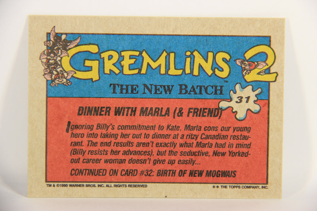 Gremlins 2 The New Batch 1990 Trading Card #31 Dinner With Marla ( & Friend ) L021077