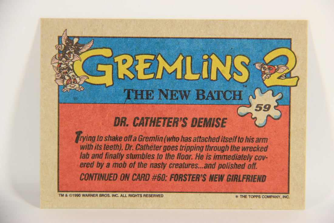 Gremlins 2 The New Batch 1990 Trading Card #59 Dr. Catheter's Demise ENG L021088