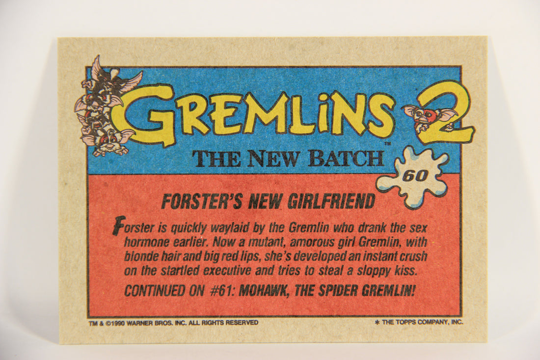 Gremlins 2 The New Batch 1990 Trading Card #60 Forster's New Girlfriend ENG L021089