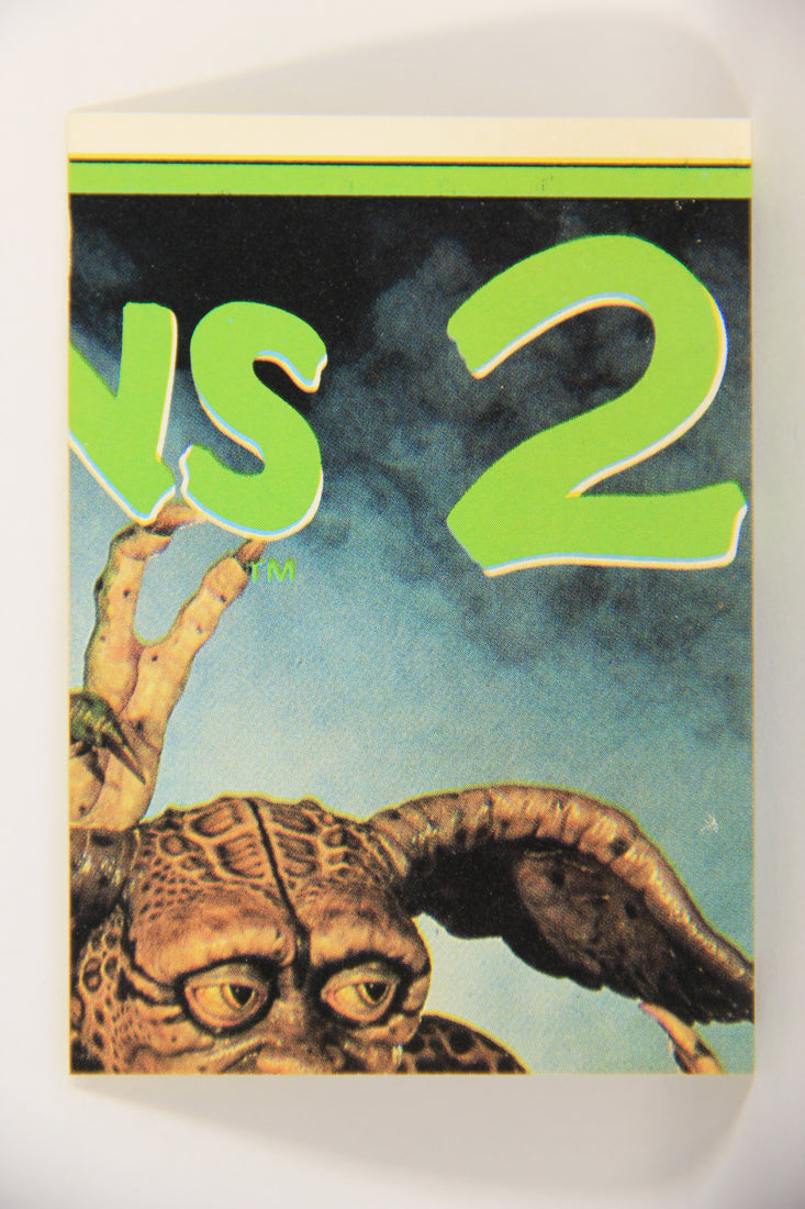 Gremlins 2 The New Batch 1990 Sticker Card #3 Evil Mogwai Mohawk ENG Green L021101