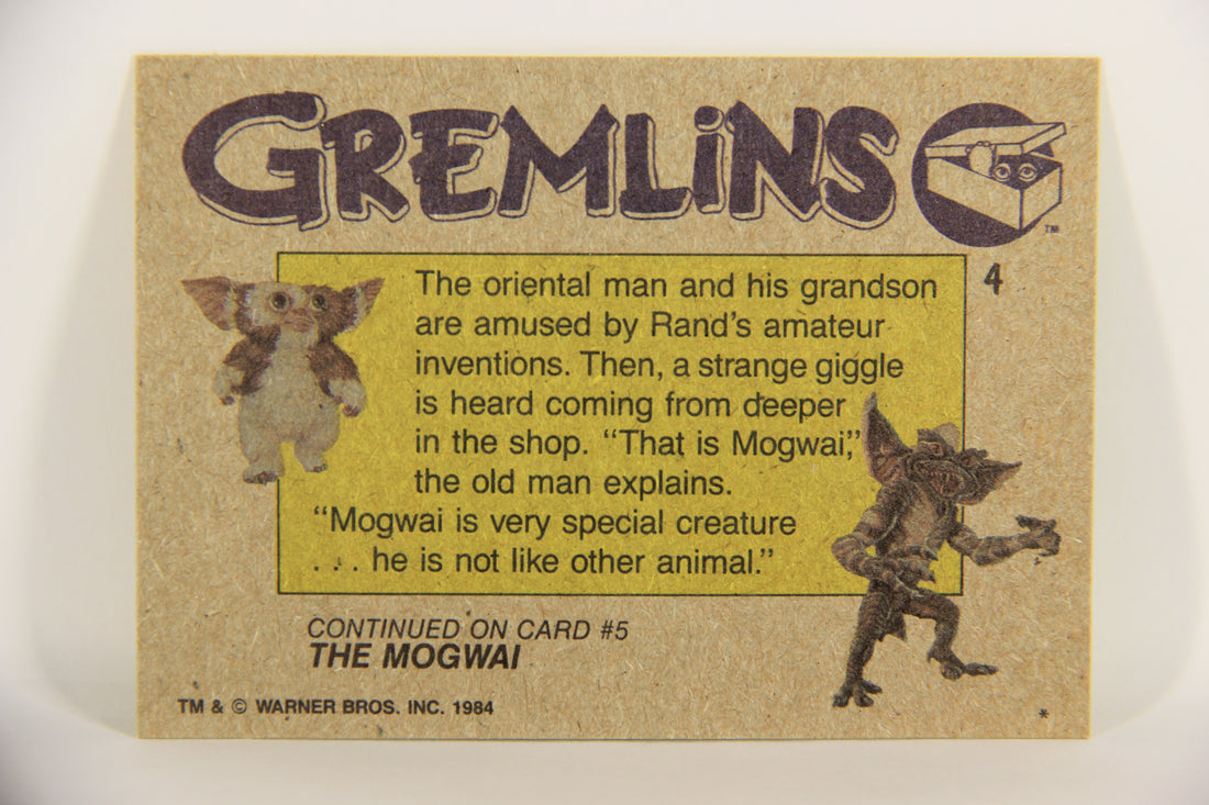 Gremlins 1984 Trading Card #4 Rand Peltzer Inventor ENG Topps L021119