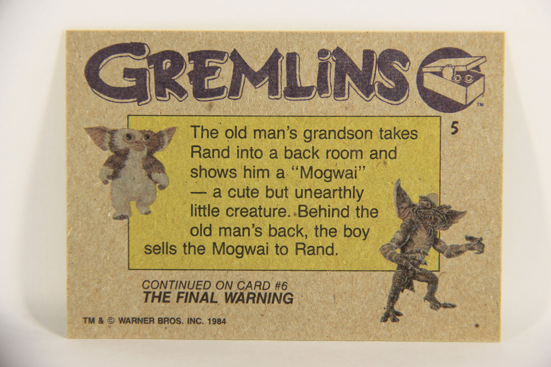 Gremlins 1984 Trading Card #5 The Mogwai ENG Topps L021120
