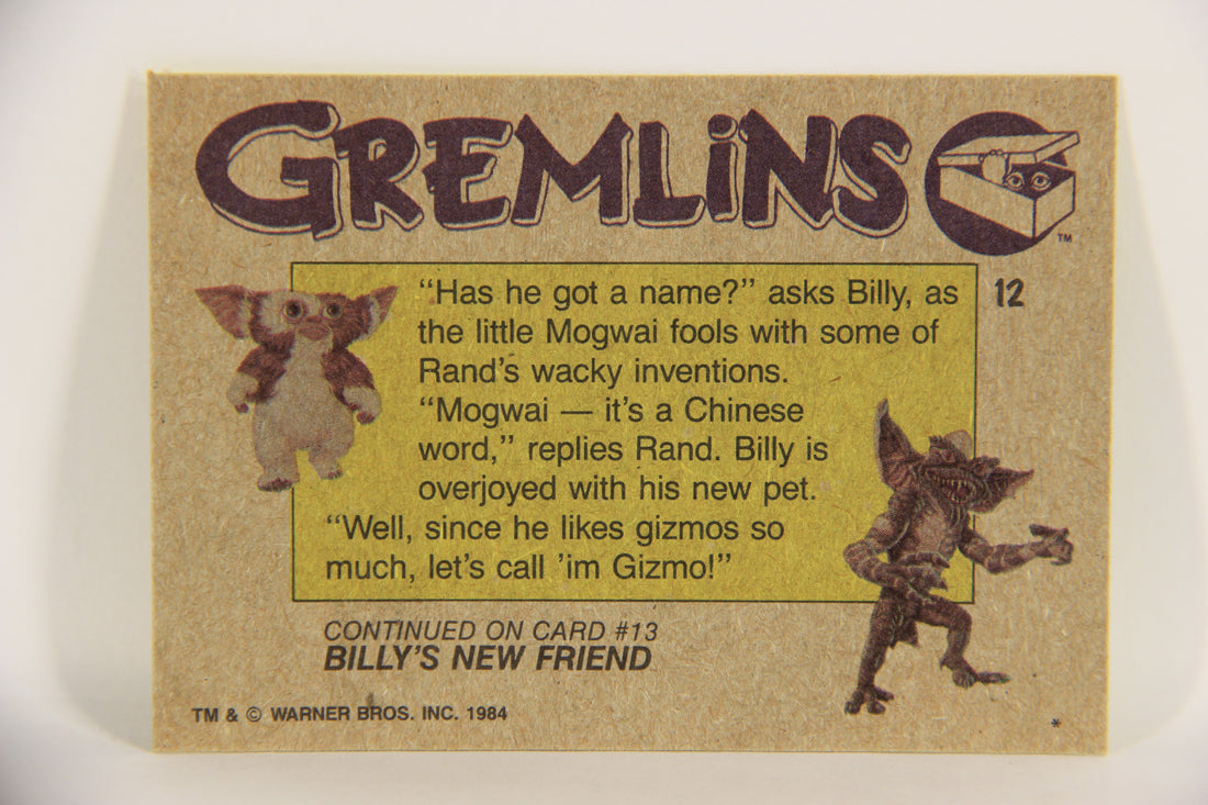 Gremlins 1984 Trading Card #12 Introducing Gizmo ENG Topps L021127
