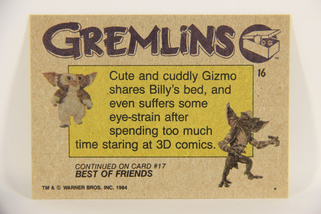 Gremlins 1984 Trading Card #16 3D Comics Yeech ENG Topps L021131