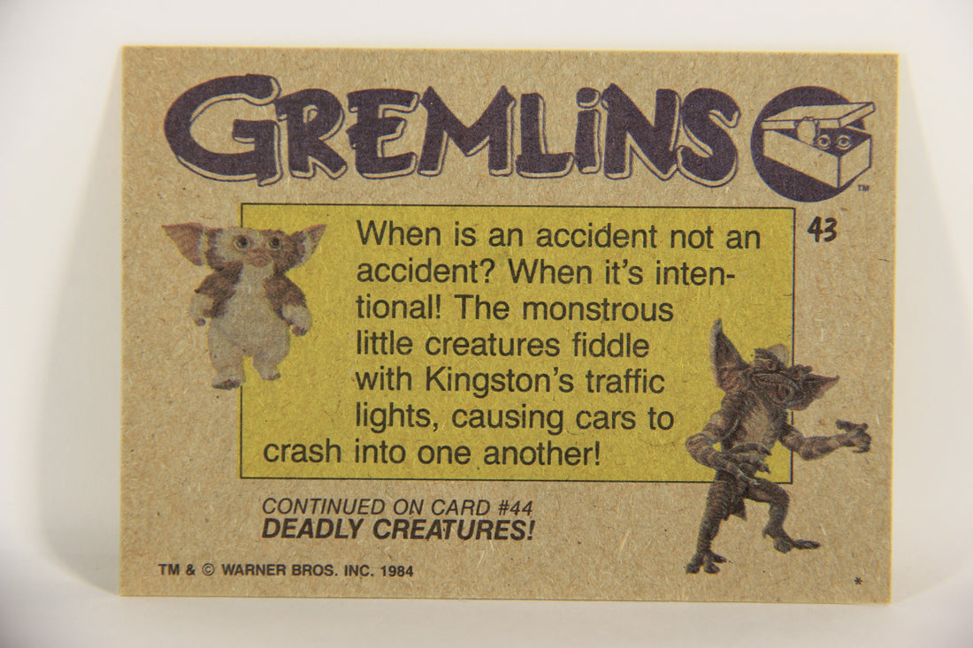Gremlins 1984 Trading Card #43 Jamming Traffic ENG Topps L021158