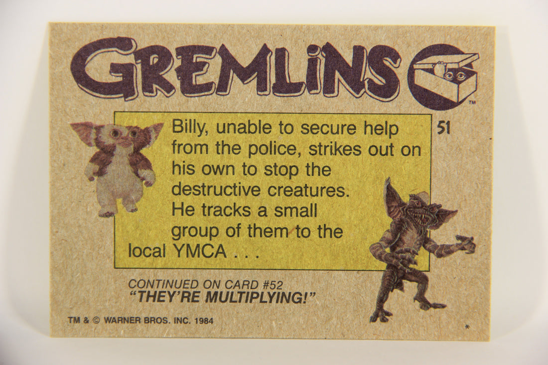 Gremlins 1984 Trading Card #51 Racing Against Time ENG Topps L021166