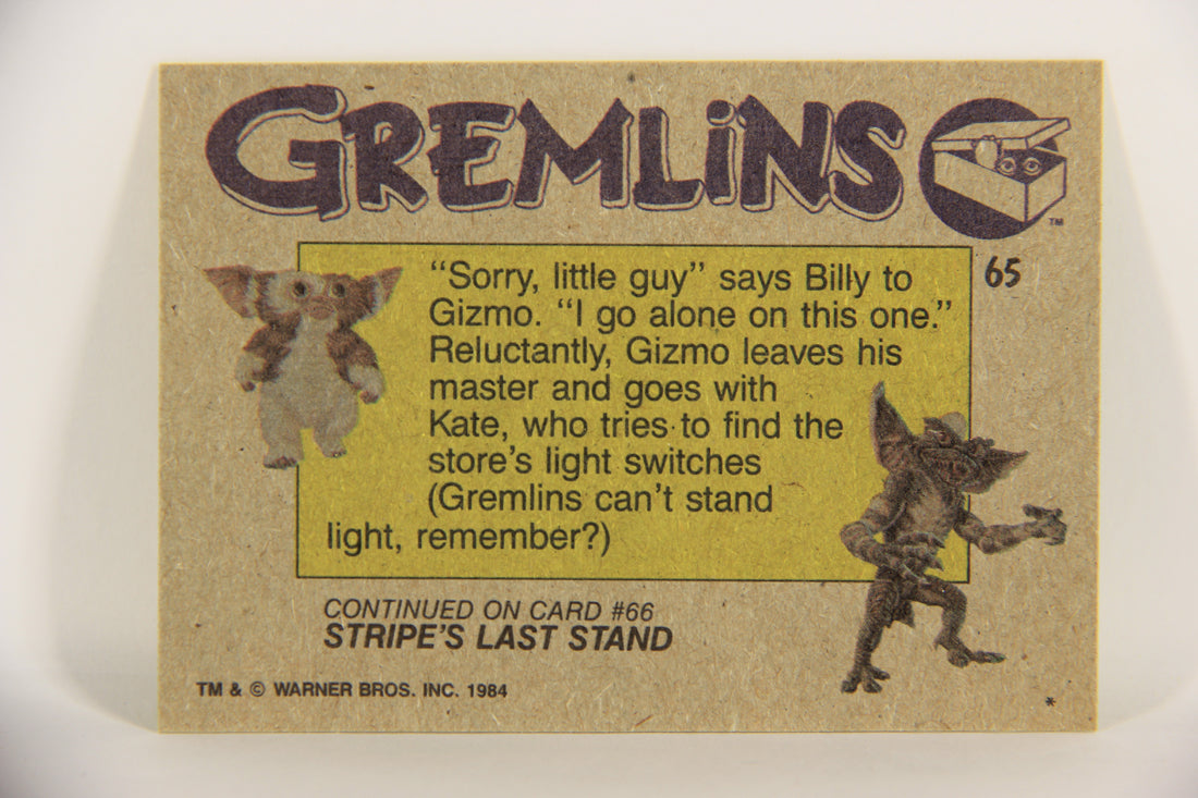 Gremlins 1984 Trading Card #65 The Friends Separate ENG Topps L021180