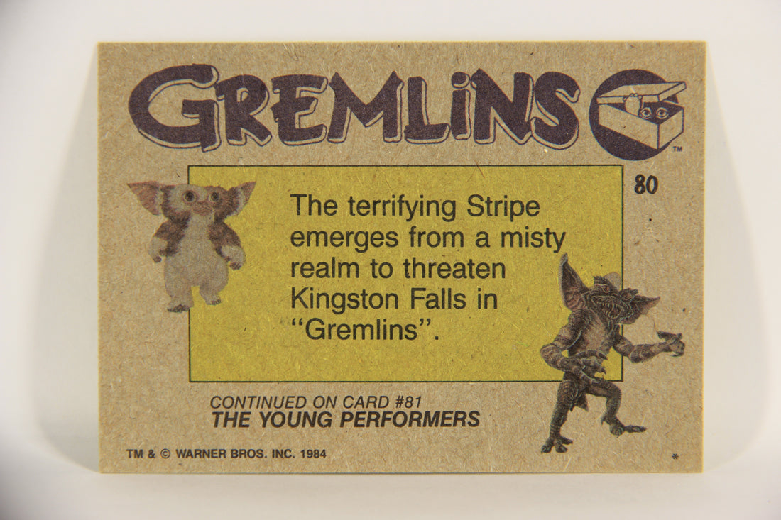 Gremlins 1984 Trading Card #80 Fiend On The Screen ENG Topps L021195