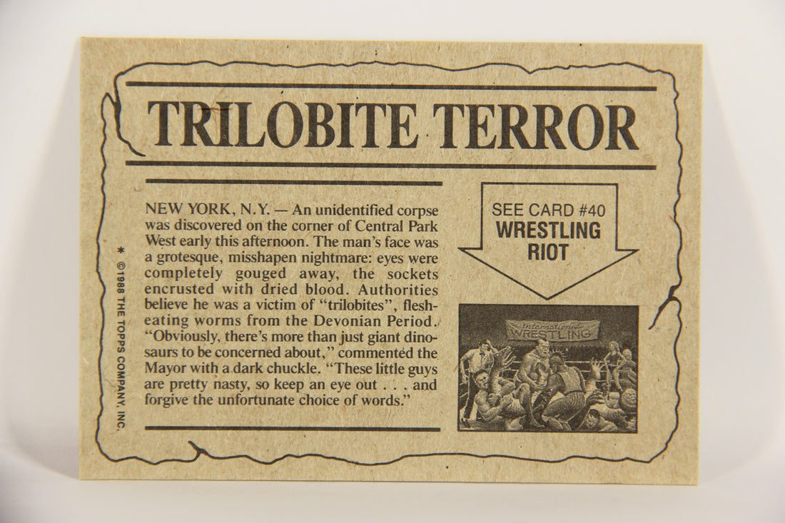Dinosaurs Attack 1988 Vintage Trading Card #39 Trilobite Terror ENG L021229