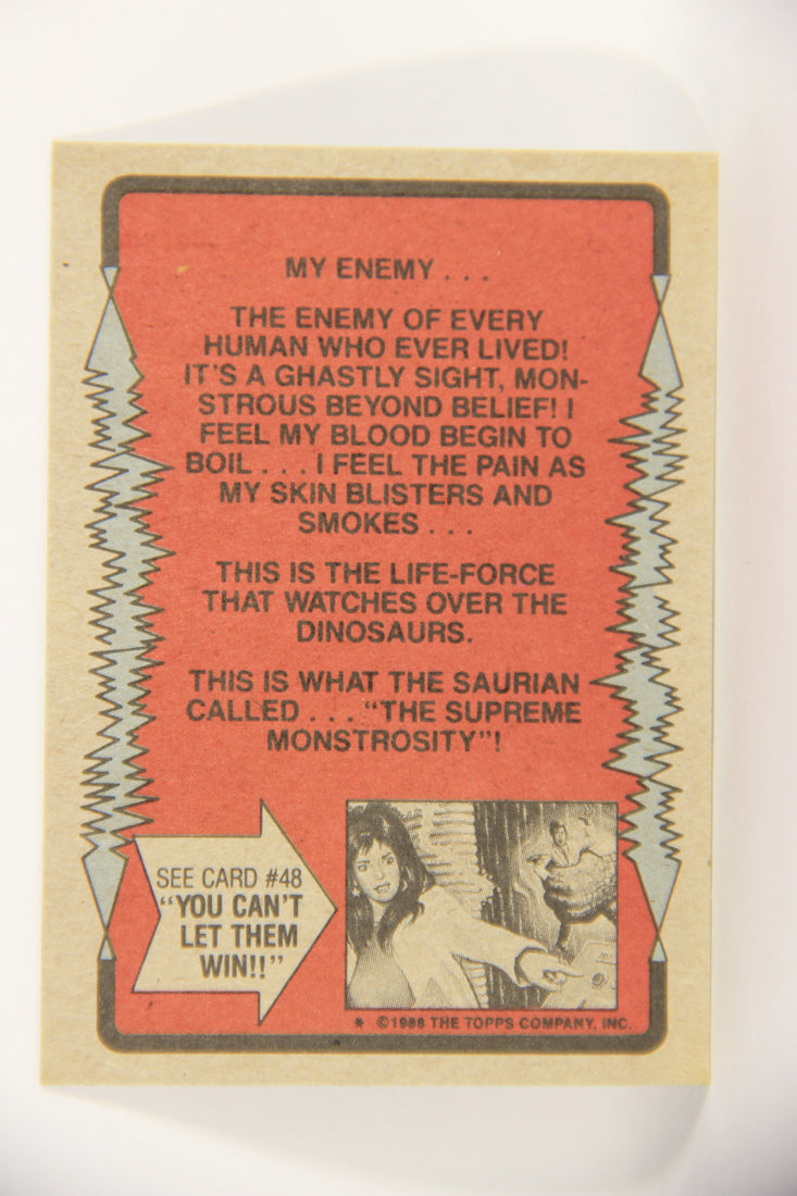 Dinosaurs Attack 1988 Vintage Trading Card #47 Supreme Evil ENG L021234