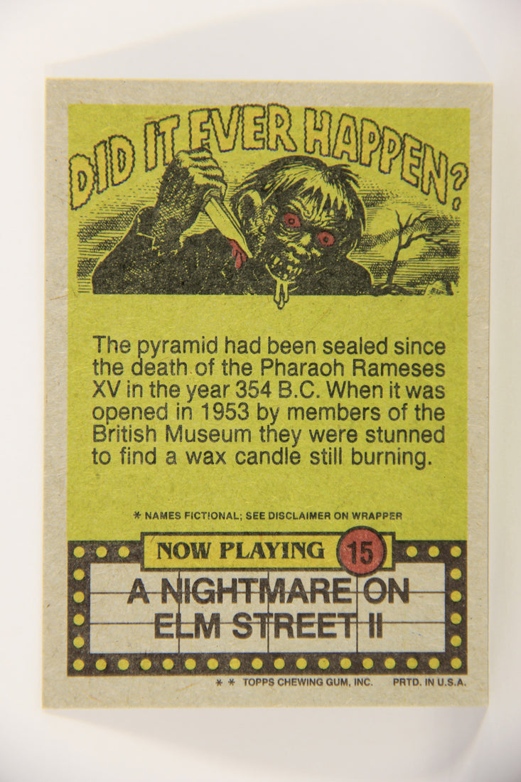 Fright Flicks 1988 Trading Card #15 Must Have Been Someone I Ate NOES ENG Topps L021252