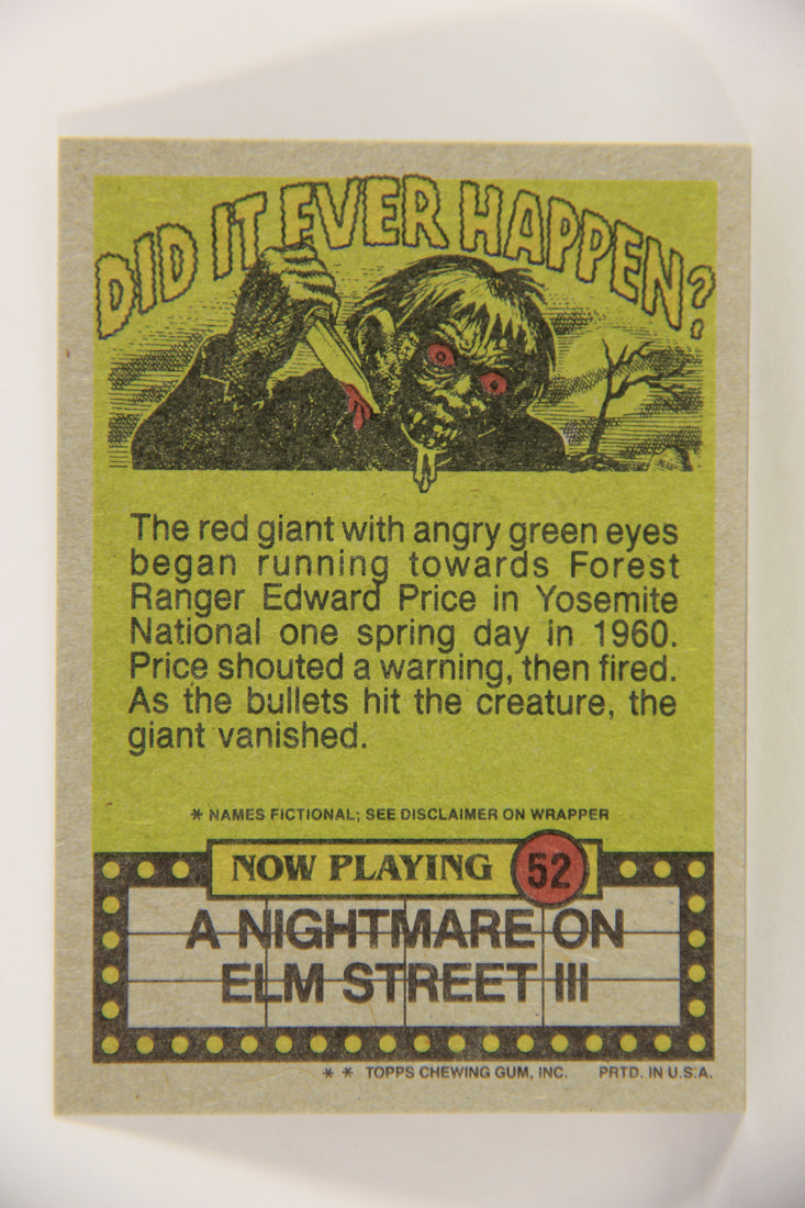 Fright Flicks 1988 Card #52 When You Said You'd Have Me For Dinner I Thought You Meant L021268