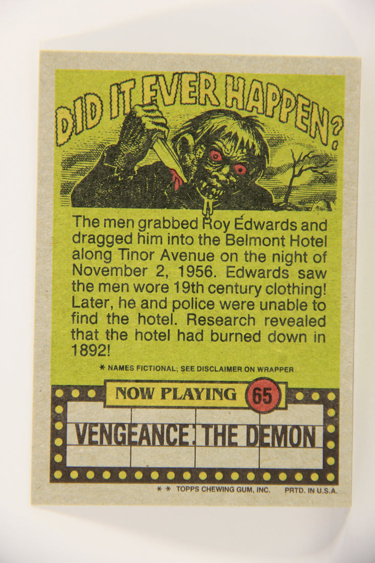 Fright Flicks 1988 Trading Card #65 Cheese - Pumpkinhead ENG Topps L021272