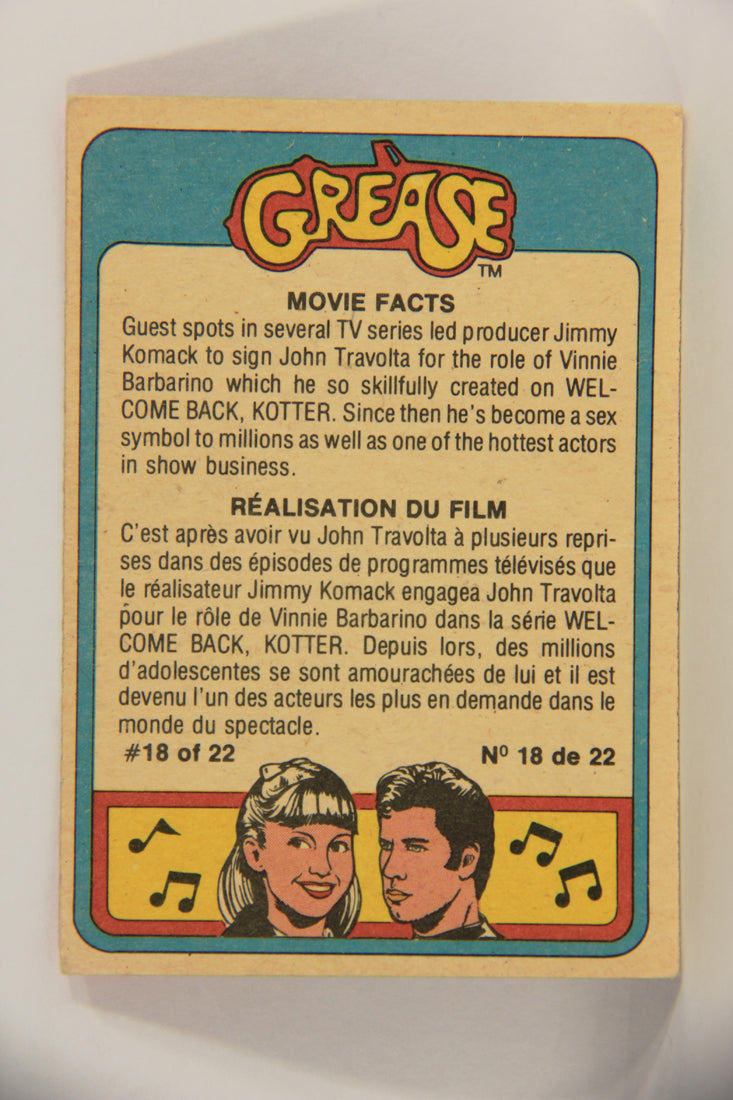 Grease 1978 Trading Card #20 A Celebration In The Sun FR-ENG O-Pee-Chee L021313