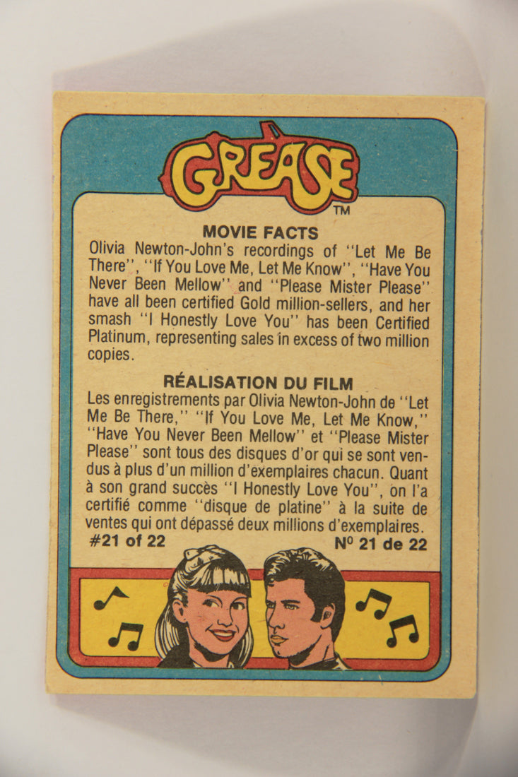 Grease 1978 Trading Card #27 Trouble At The Dance FR-ENG O-Pee-Chee L021320