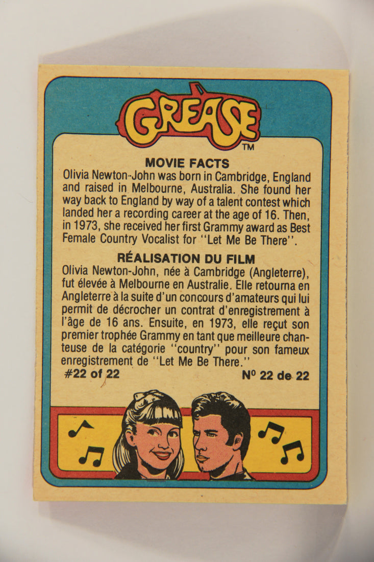 Grease 1978 Trading Card #32 Sandy's New Look FR-ENG O-Pee-Chee L021325