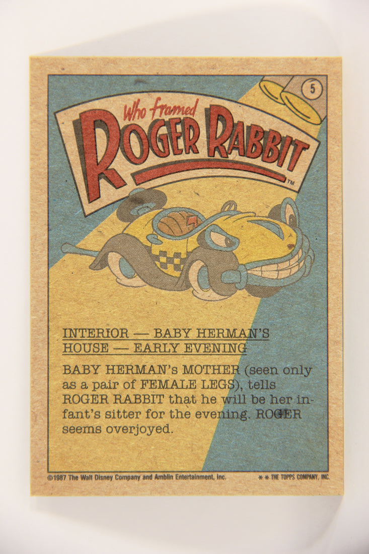 Who Framed Roger Rabbit 1988 Trading Card #5 He's In Your Hands ENG Topps L021364