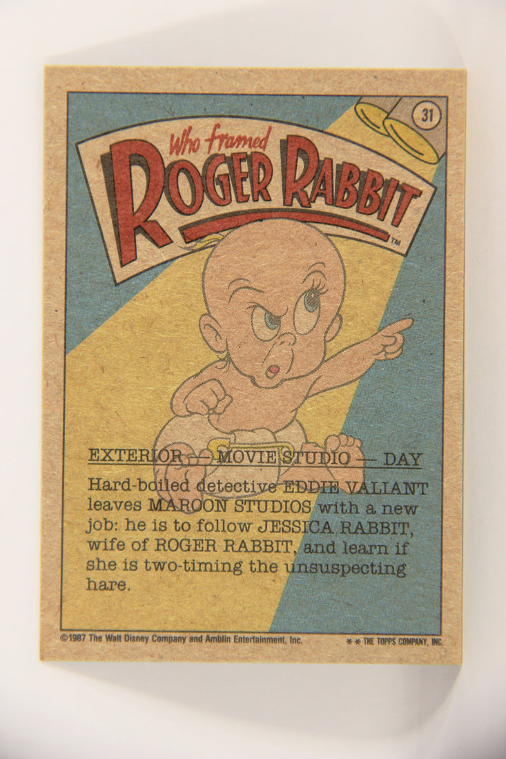 Who Framed Roger Rabbit 1988 Trading Card #31 Eddie Valiant Private Eye ENG Topps L021390