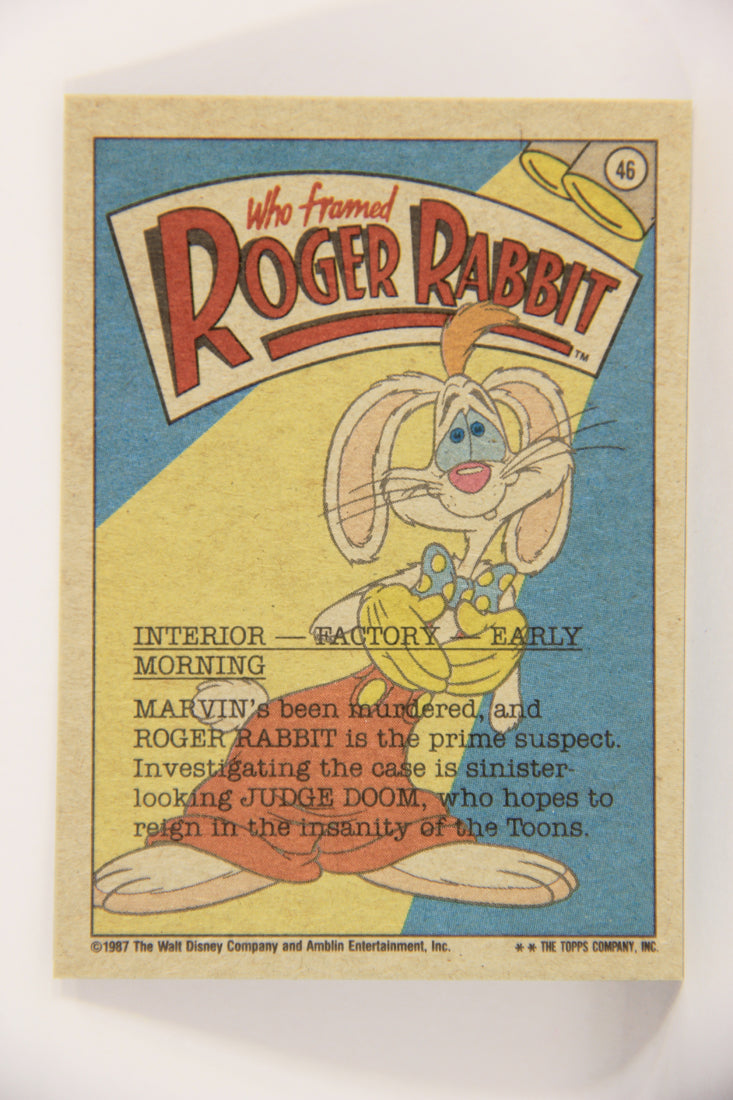 Who Framed Roger Rabbit 1988 Trading Card #46 Judge Doom's Latest Victim ENG L021405