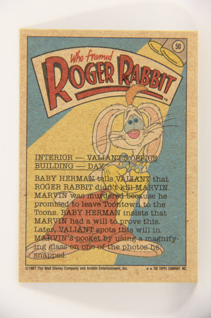 Who Framed Roger Rabbit 1988 Trading Card #50 An Important Clue ENG Topps L021409