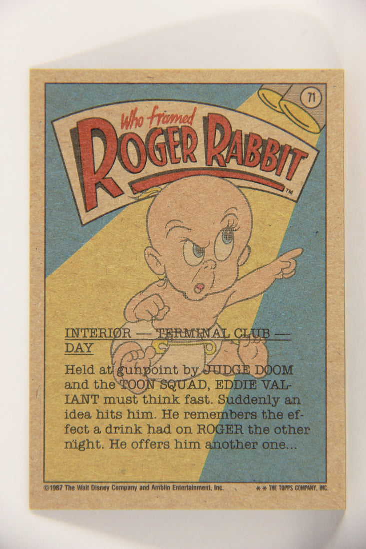 Who Framed Roger Rabbit 1988 Trading Card #71 This Drink's For Roger ENG Topps L021429