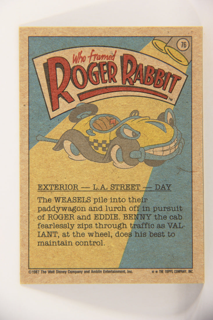 Who Framed Roger Rabbit 1988 Trading Card #76 They're Gaining On Us ENG Topps L021433