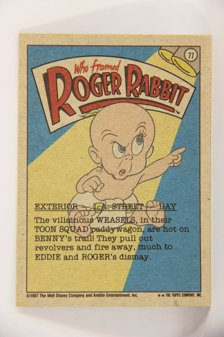 Who Framed Roger Rabbit 1988 Trading Card #77 Bang Bang Bang ENG Topps L021434