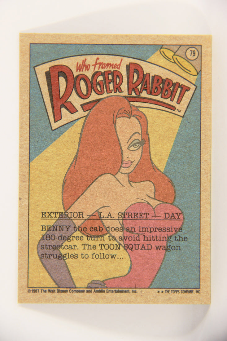 Who Framed Roger Rabbit 1988 Trading Card #79 A Narrow Escape ENG Topps L021436