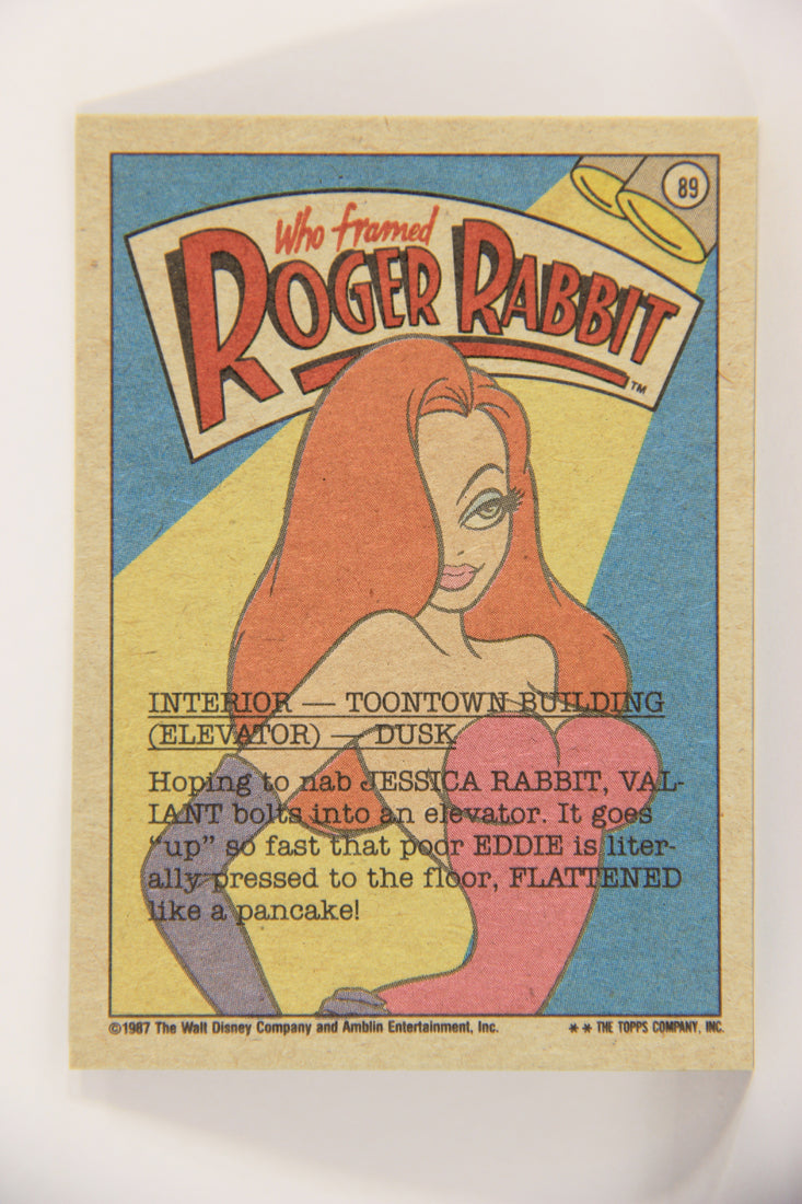 Who Framed Roger Rabbit 1988 Trading Card #89 Eddie's Hard-Pressed ENG Topps L021446